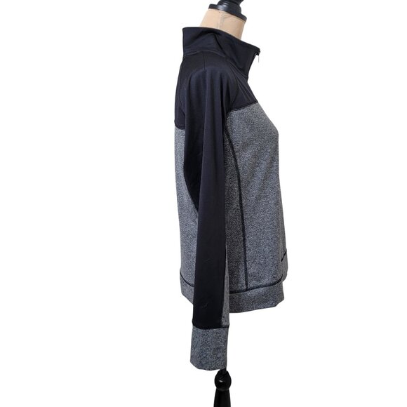 PINK By Victoria's Secret Size L Black/Gray 1/4 Zip Up Pullover Sweatshirt - Picture 5 of 11